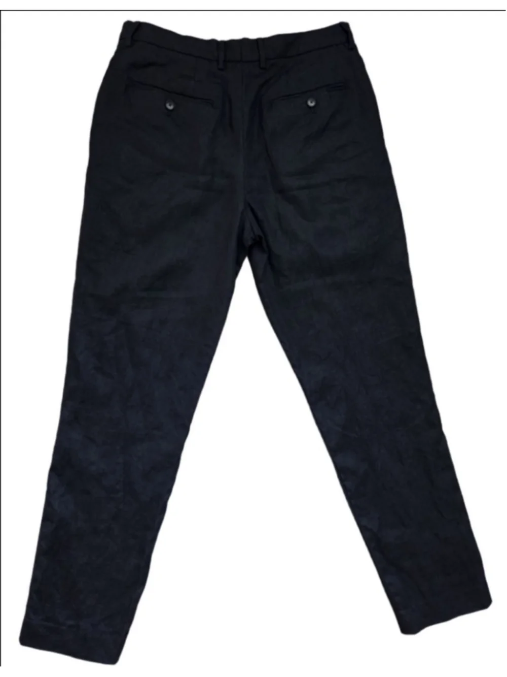Men's ZARA Navy Linen Trousers Waist 31